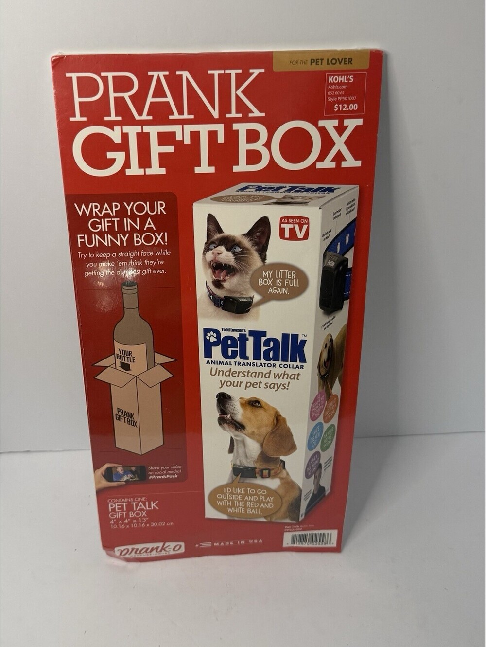 Prank Gift Box - "Pet Talk Collar”‎ Funny Gag Gift Box - Kohl's